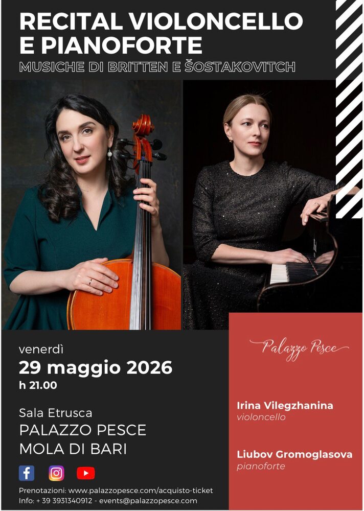 Cello and piano recital poster